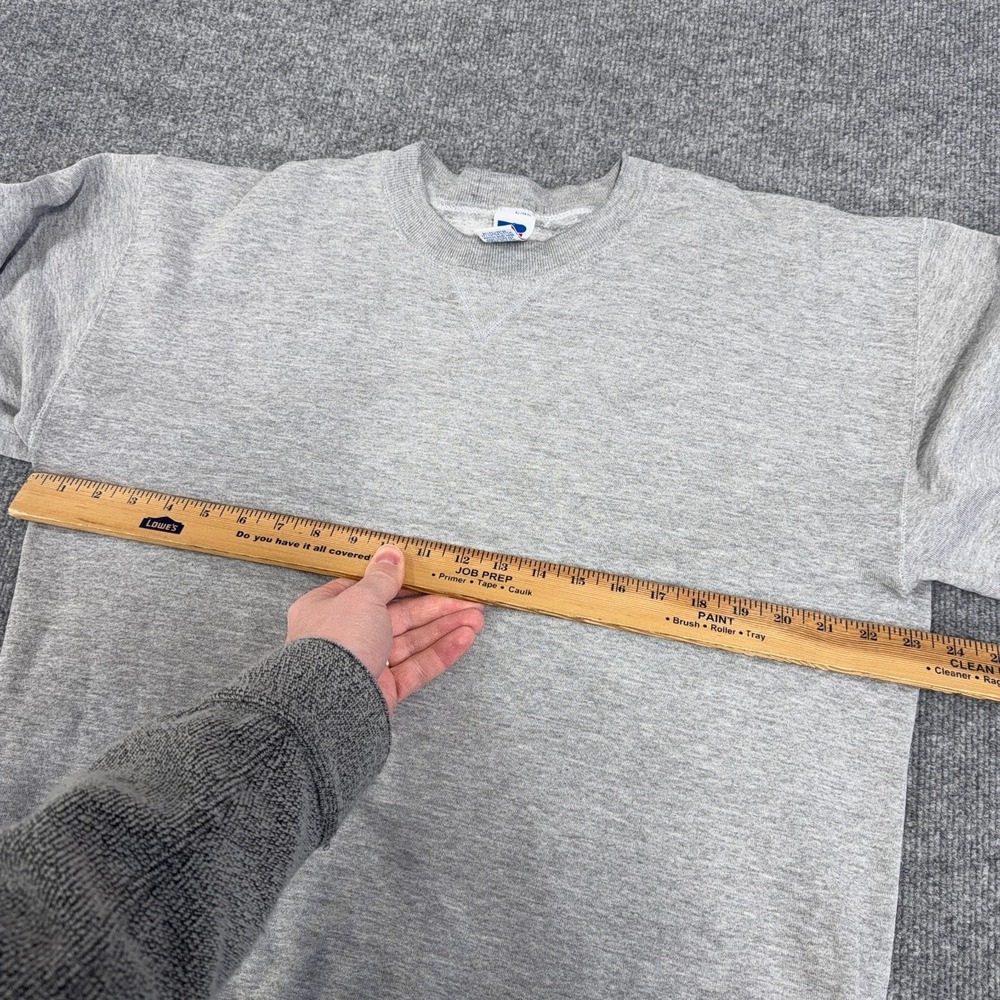 Vintage Russell Athletic Sweatshirt Men Large Made in USA 90s Gray Crewneck READ - Picture 10 of 12